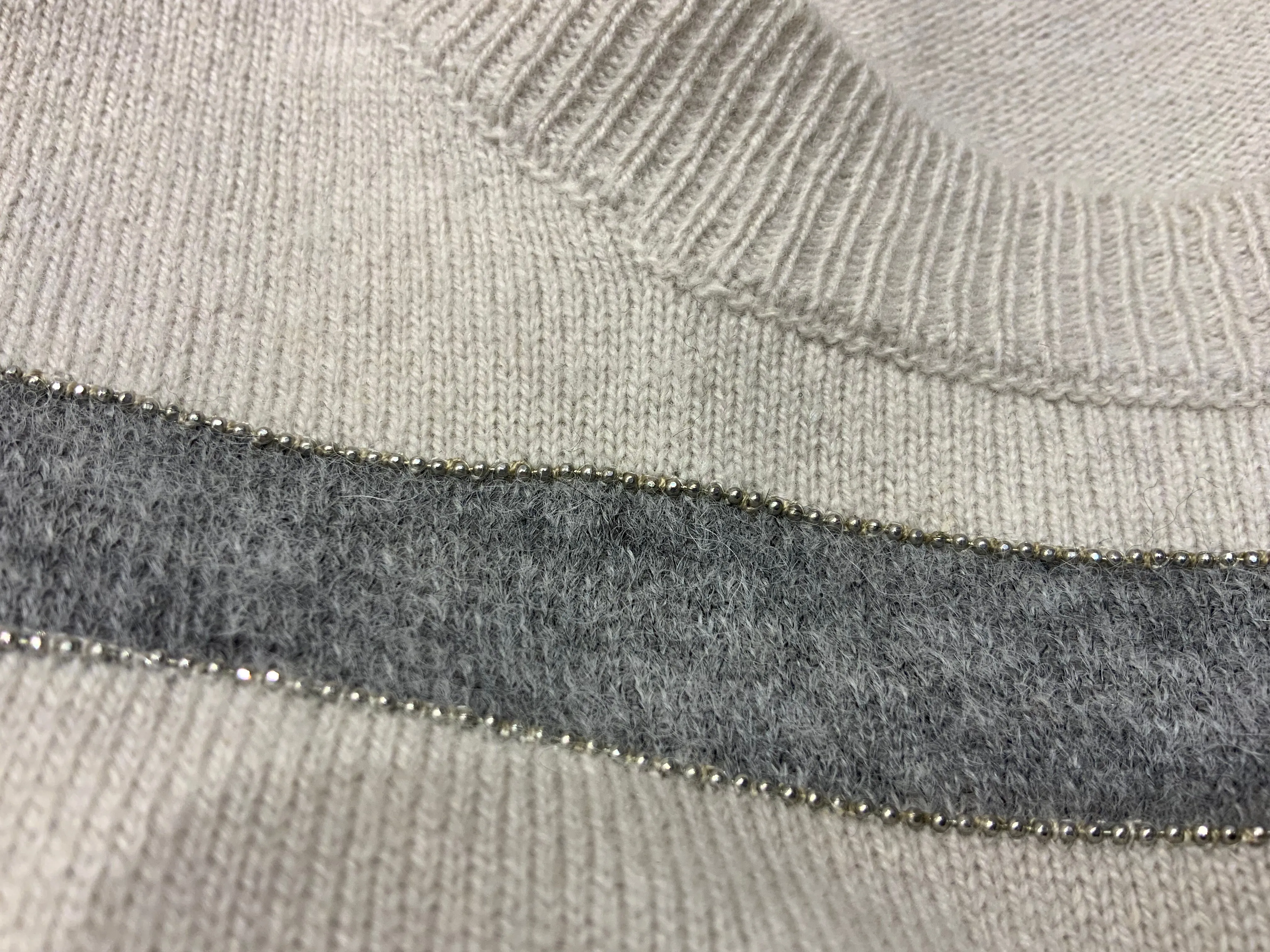 Le Civette Monili Cashmere & Wool Alpaca insert sweater jumper Size I 40 S Small ladies