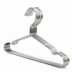 Lecent@Stainless Steel Strong Wire Solid Hangers Clothes Hangers Metal Hangers General 3.1mm Diameter ,Set of 30pcs (35cm)