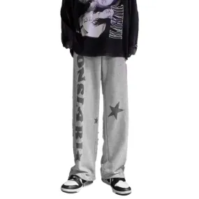 Letter Print Loose Sweatpants
