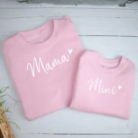 Mama and Mini Sweatshirt, Mum and Daughter Matching, Mama Mini Gifts, Mother&#39;s Day Outfit, Mother Daughter Matching Jumpers, Gift for Mum