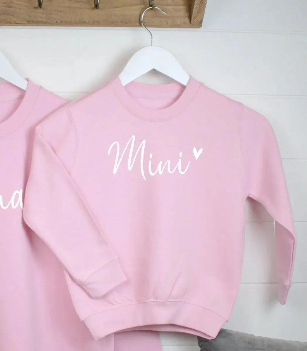 Mama and Mini Sweatshirt, Mum and Daughter Matching, Mama Mini Gifts, Mother&#39;s Day Outfit, Mother Daughter Matching Jumpers, Gift for Mum
