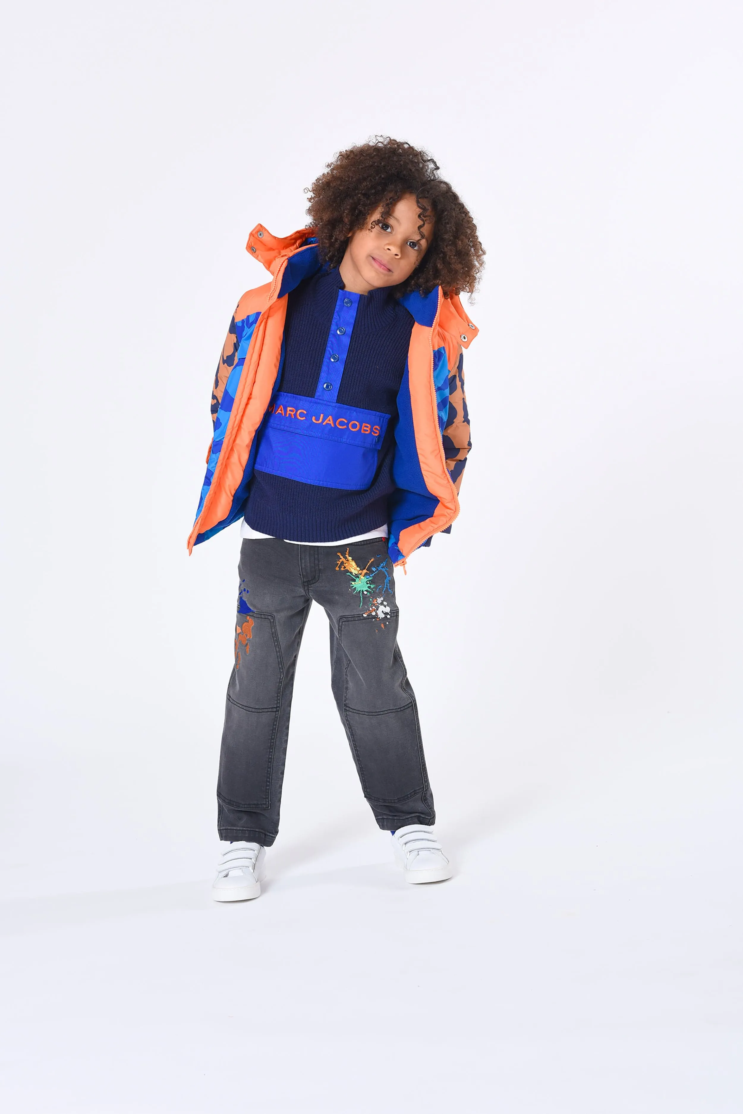 MARC JACOBS Boys High Collar Jumper in Navy