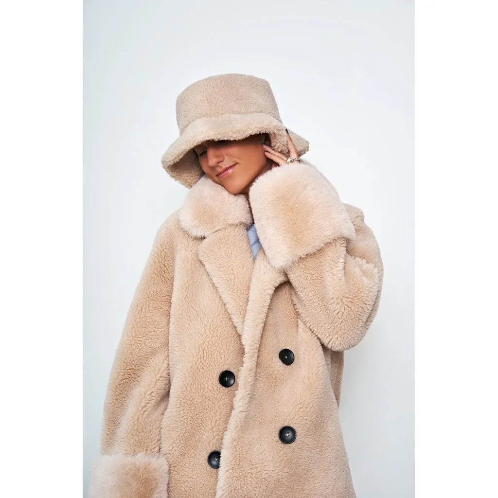 Maya Wool Bucket Hat - Beige