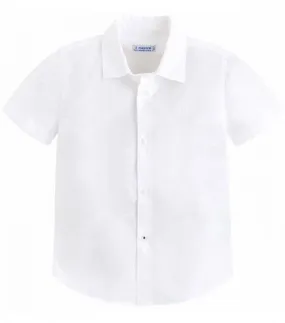 Mayoral Boys Short Sleeved Cotton Dress Shirt: Sizes 2 to 9