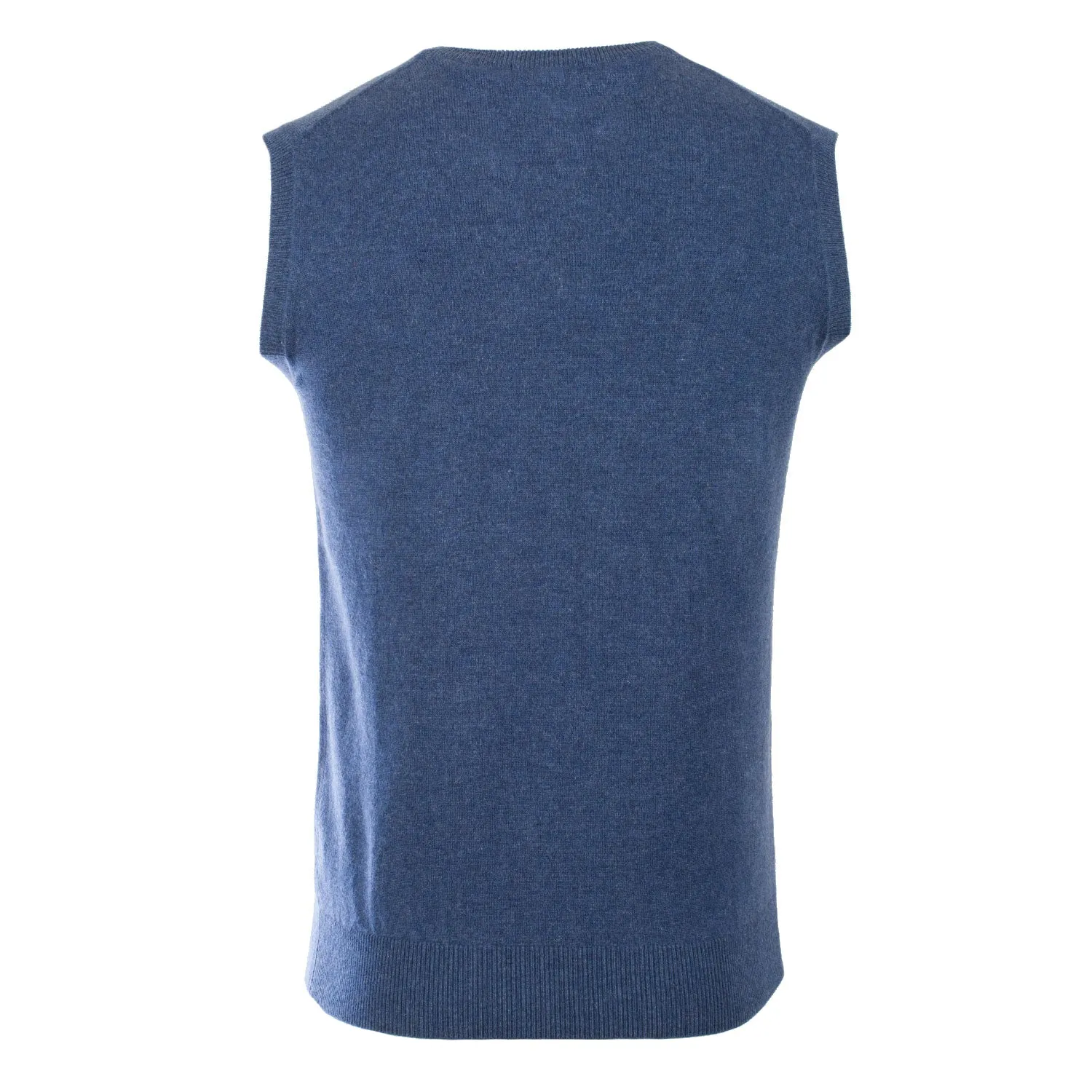 Men's Dunedin Cashmere V Neck Slipover  Denim
