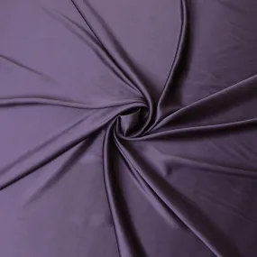 Midnight blue plain pure crepe satin fabric-D7558