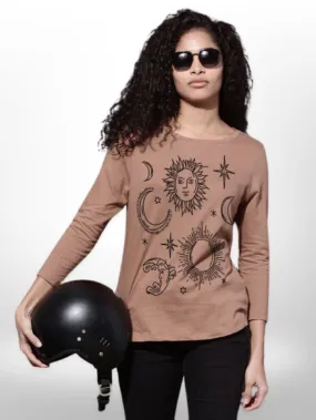 MoonStar Printed Ladies T-shirt 4 Quarter Sleeve