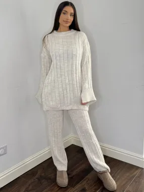 Naia Knitted Co-Ord - Beige