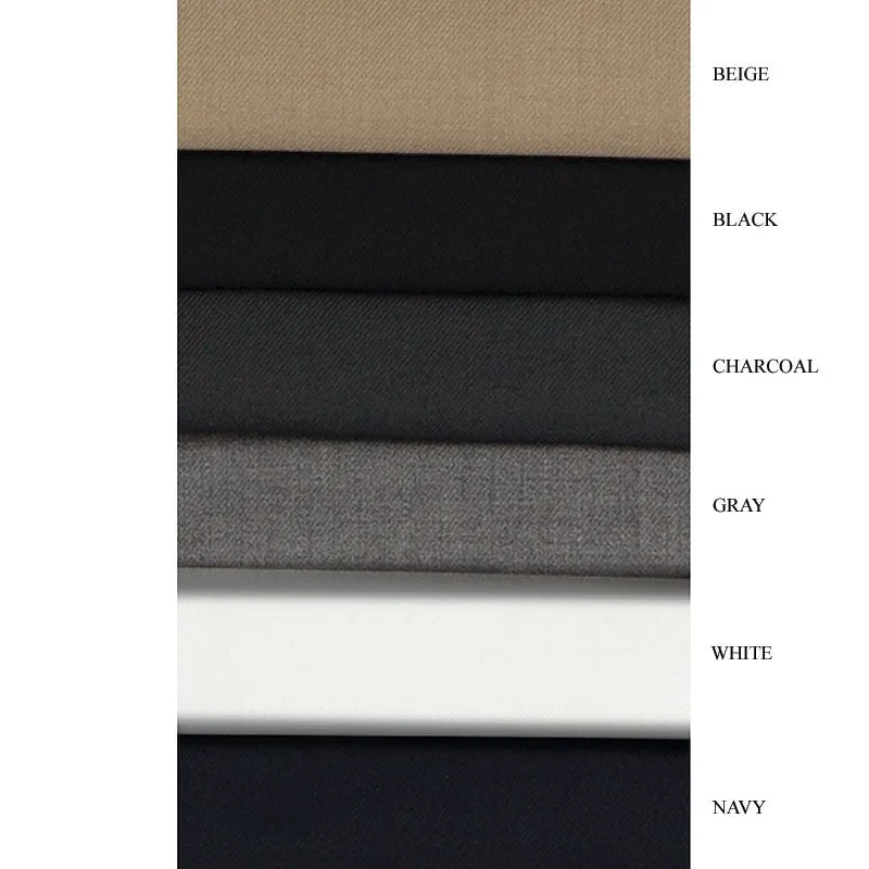 Navy Slim Fit Dress Pants Flat Front Pre-hemmed