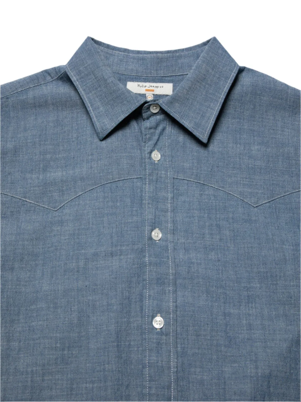 Nudie Jeans George Chambray Shirt: BLUE
