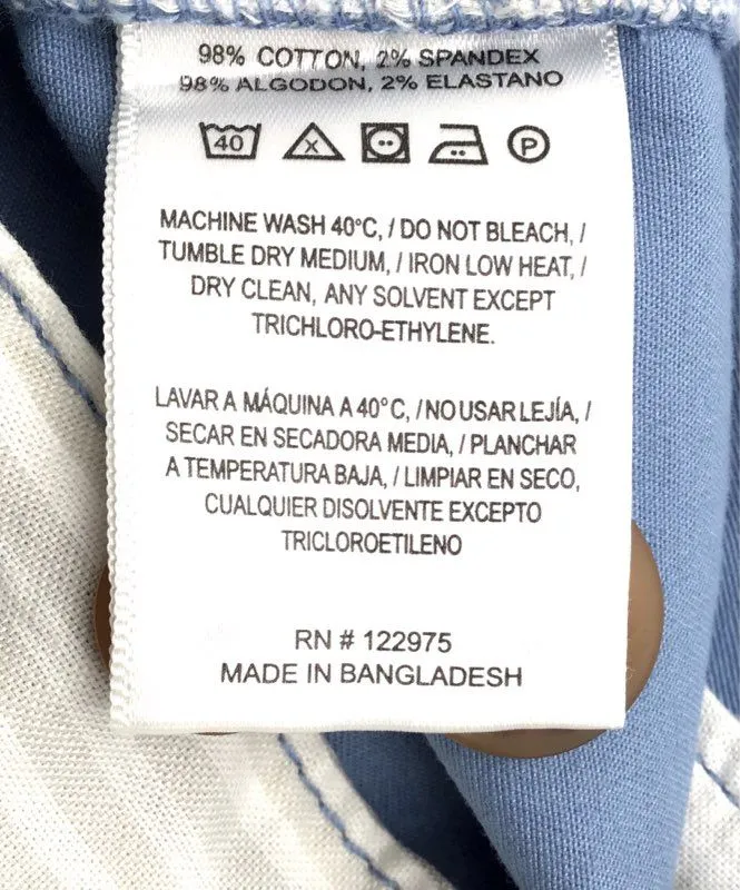NWT Southern Proper Men's Blue Straight Leg Chino Pants - Size 33/30
