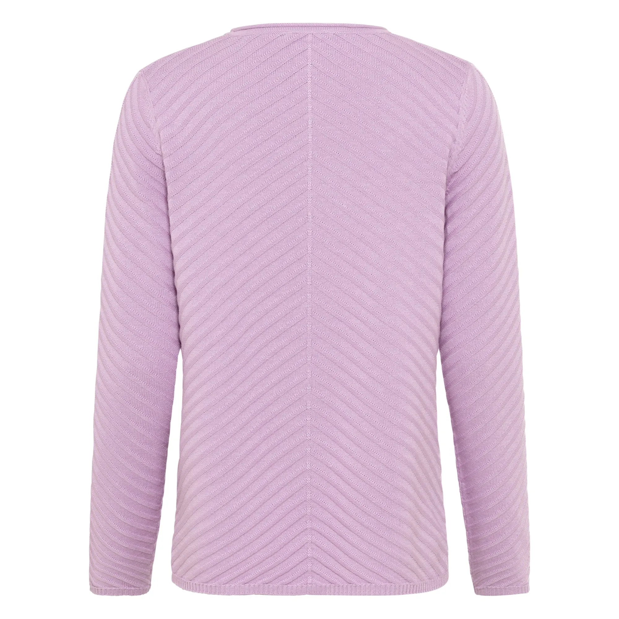Olsen Long Sleeve Jumper in Henny Fit With Ribbed Pattern in Lilac