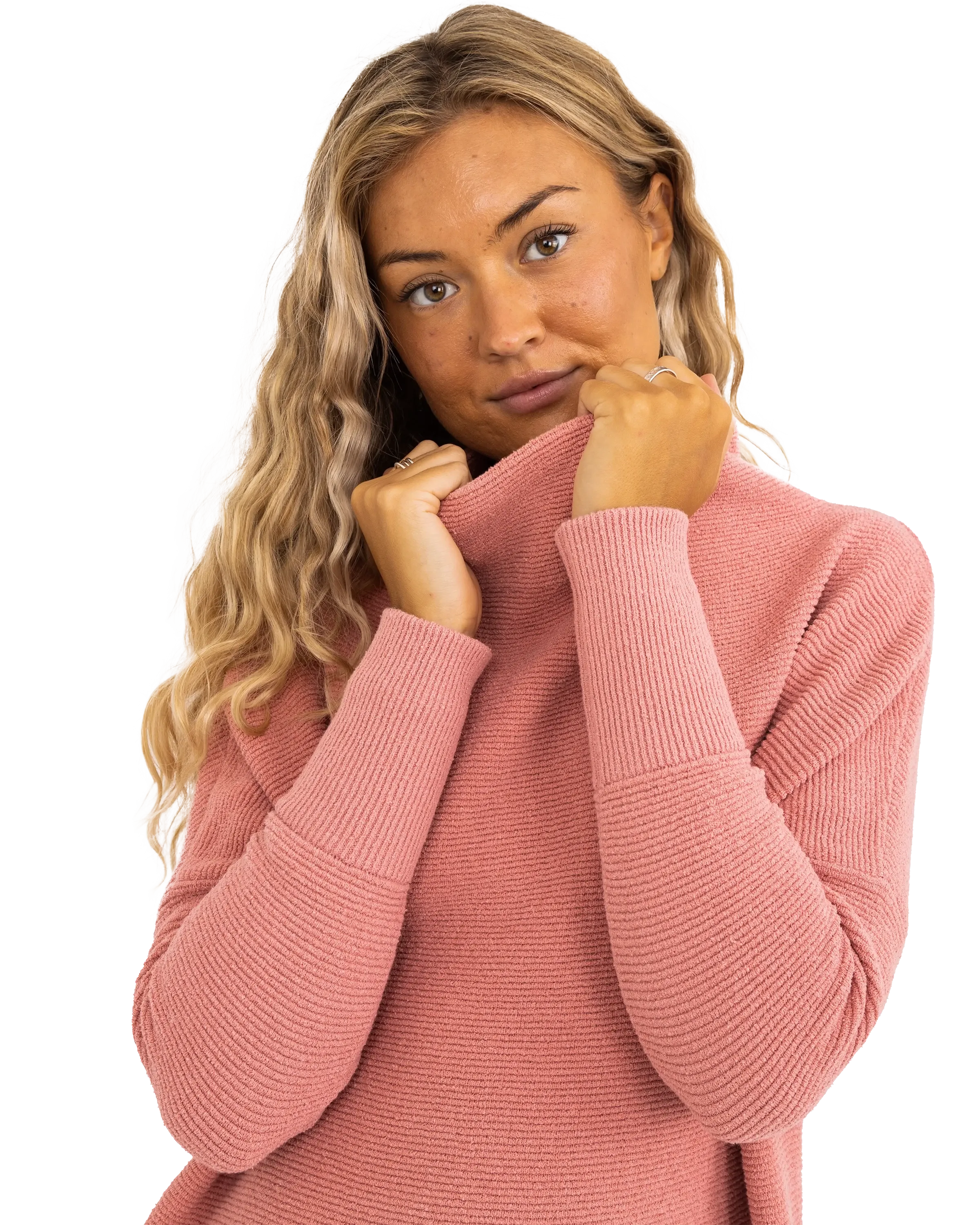 Ottoman Slouchy Tunic Jumper in Sun Sand