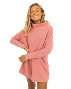 Ottoman Slouchy Tunic Jumper in Sun Sand