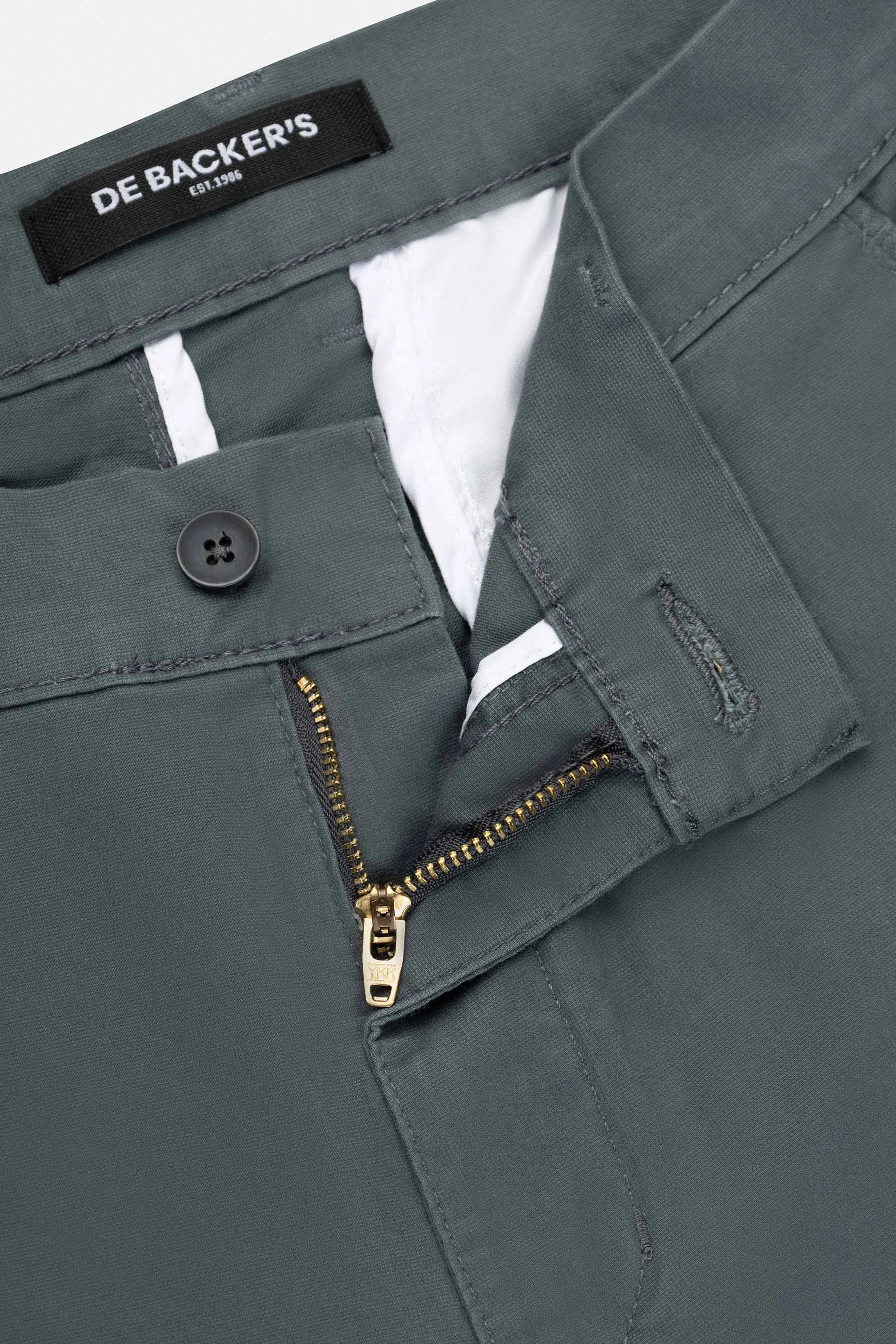 Outer Space Gray Chino Gabardine Pant