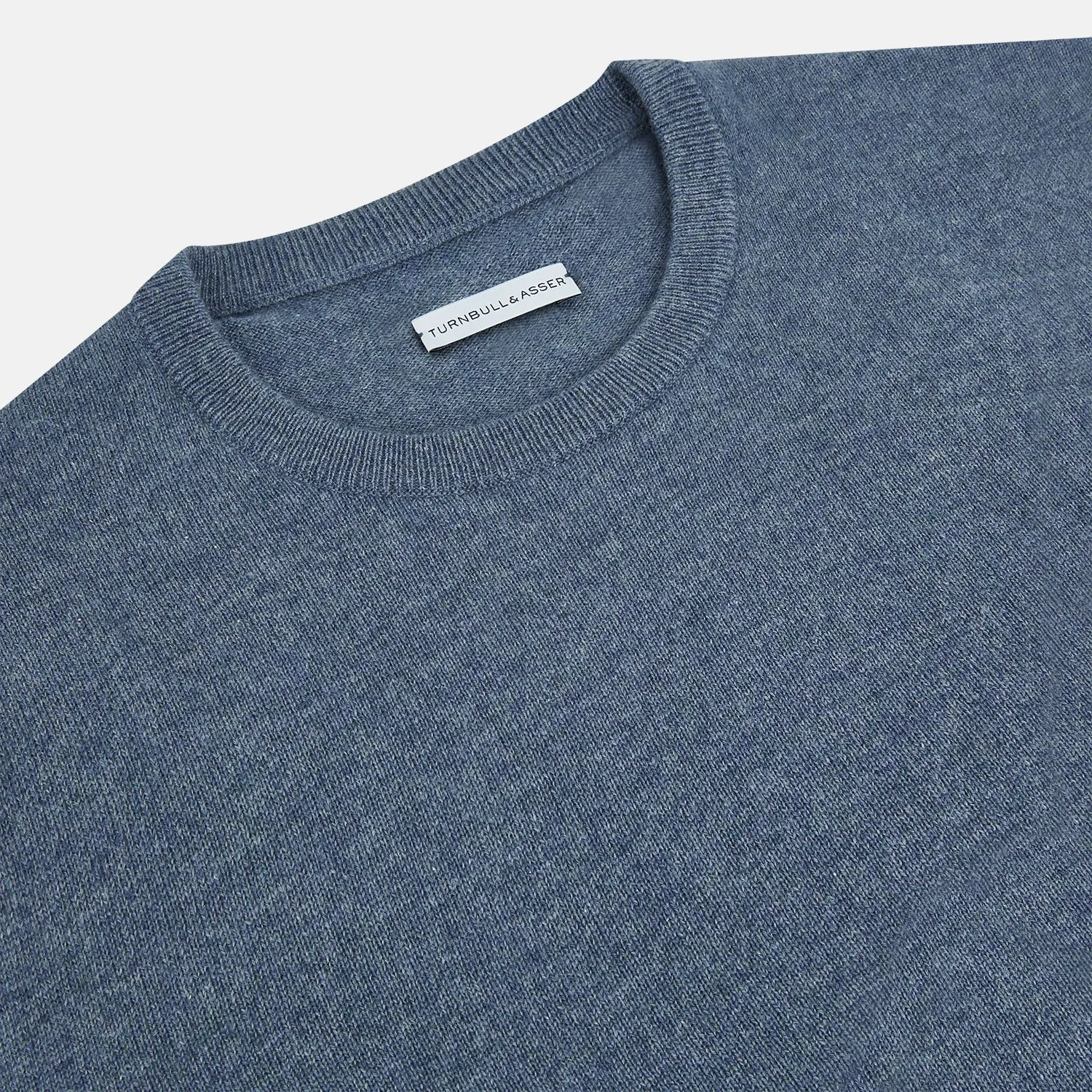 Pacific Blue Cashmere Round Neck Jumper