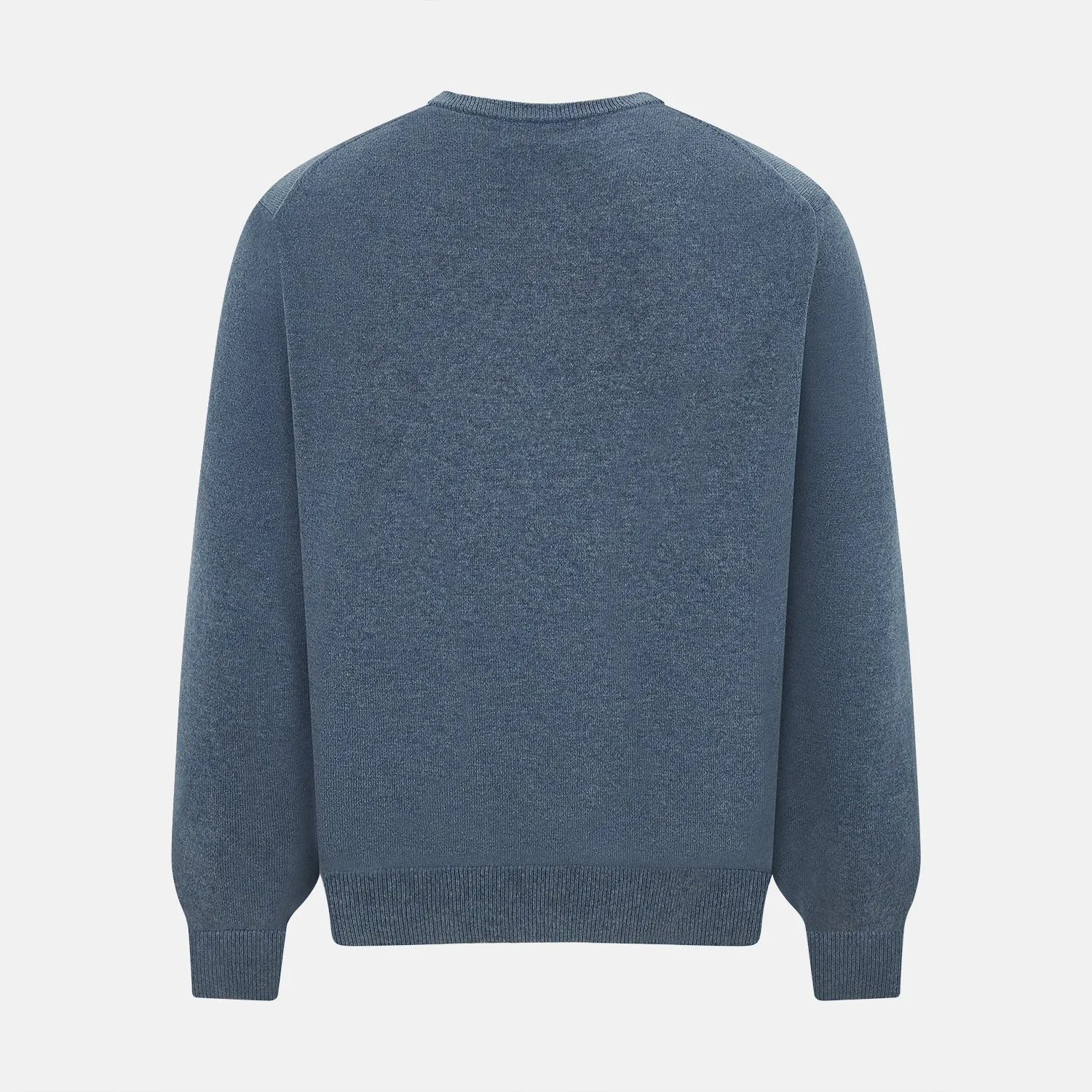 Pacific Blue Cashmere Round Neck Jumper