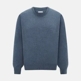 Pacific Blue Cashmere Round Neck Jumper