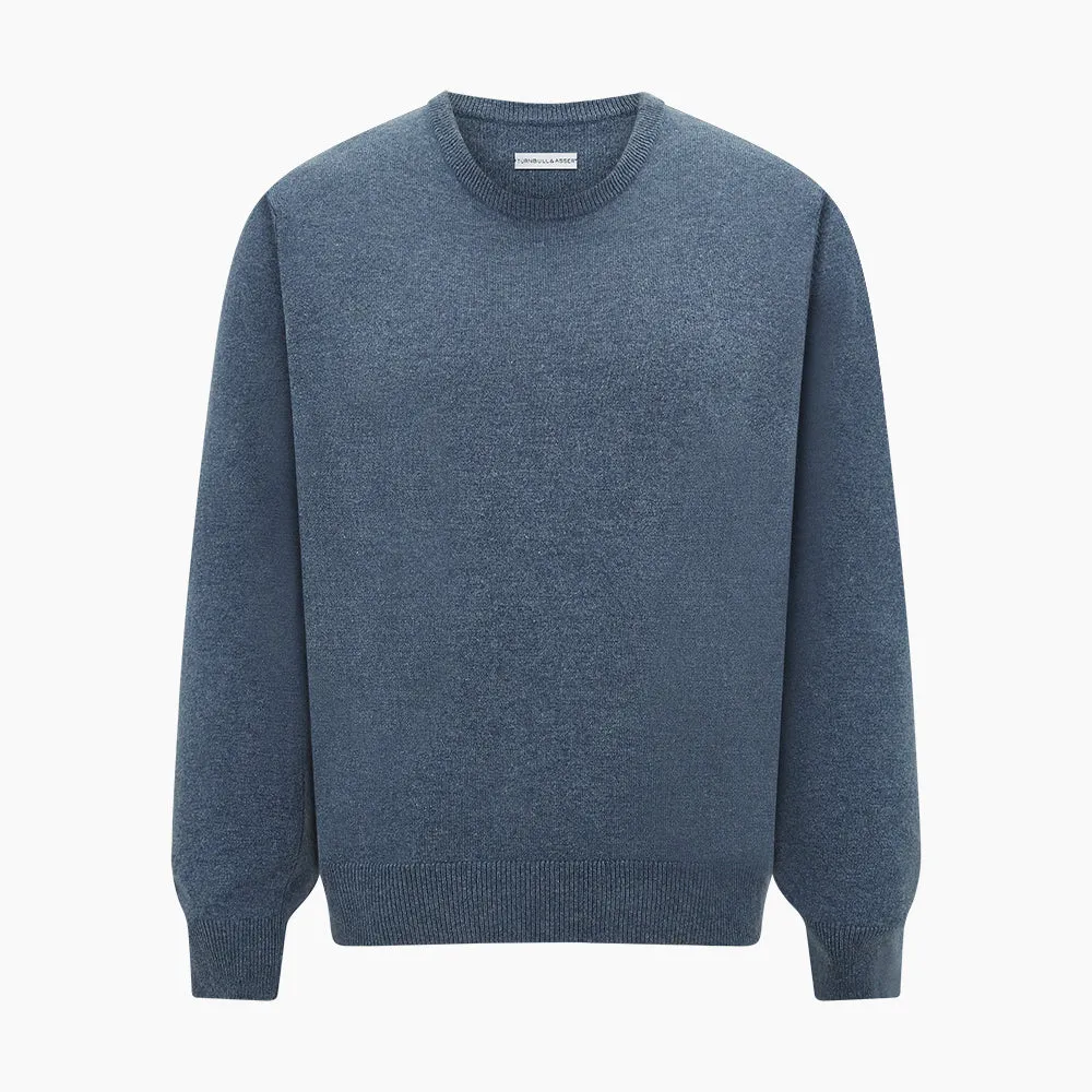 Pacific Blue Cashmere Round Neck Jumper