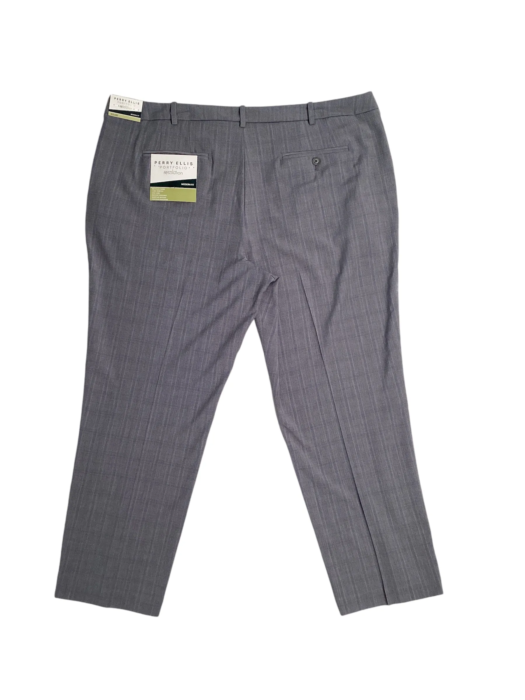 Perry Ellis Portfolio Mens Modern Fit Stretch Dress Pants Mid Grey 40 x 30