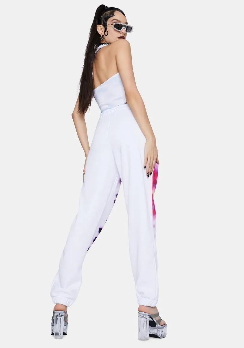 Pink Heaven Print Oversized Sweatpants