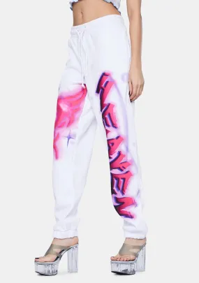 Pink Heaven Print Oversized Sweatpants