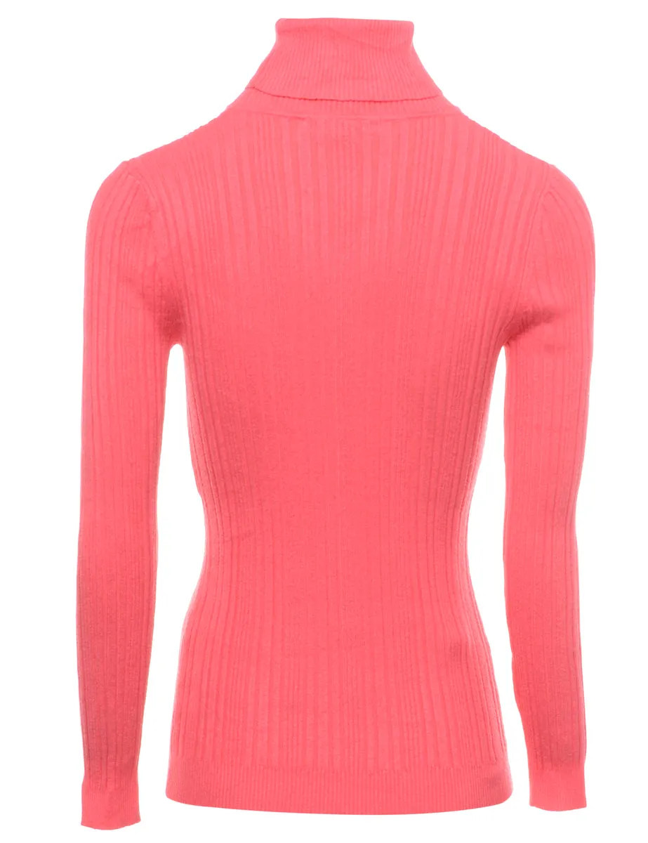 Pink Turtleneck Jumper - S