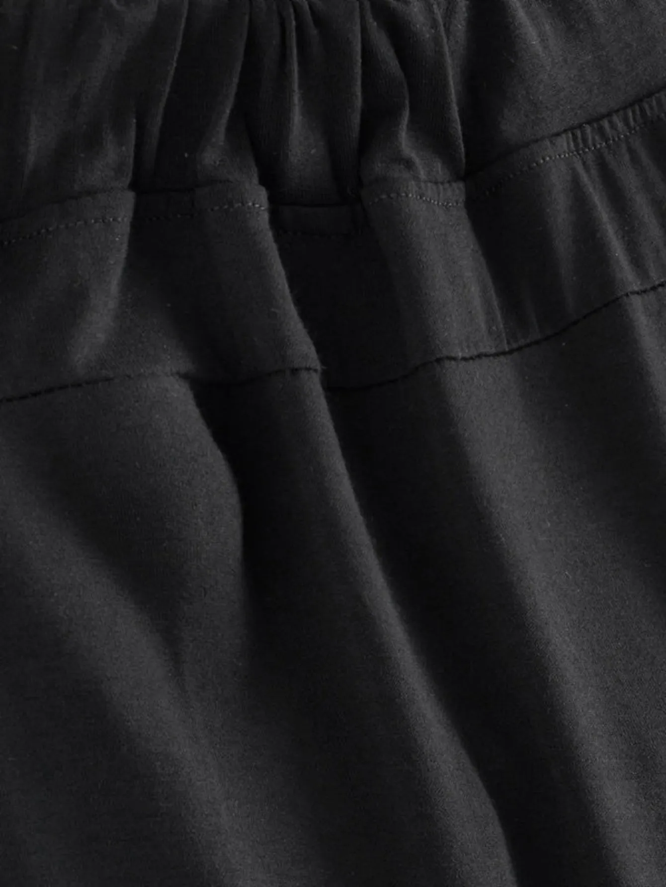 Plain Drawstring Capris Plus Size Sweatpants