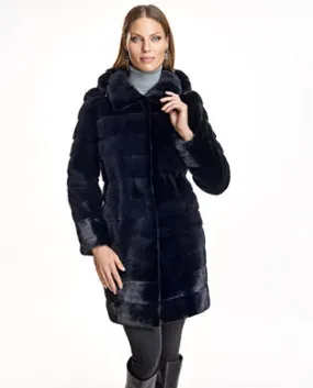 Plucked Mink & LH Mink Trimmed Coat