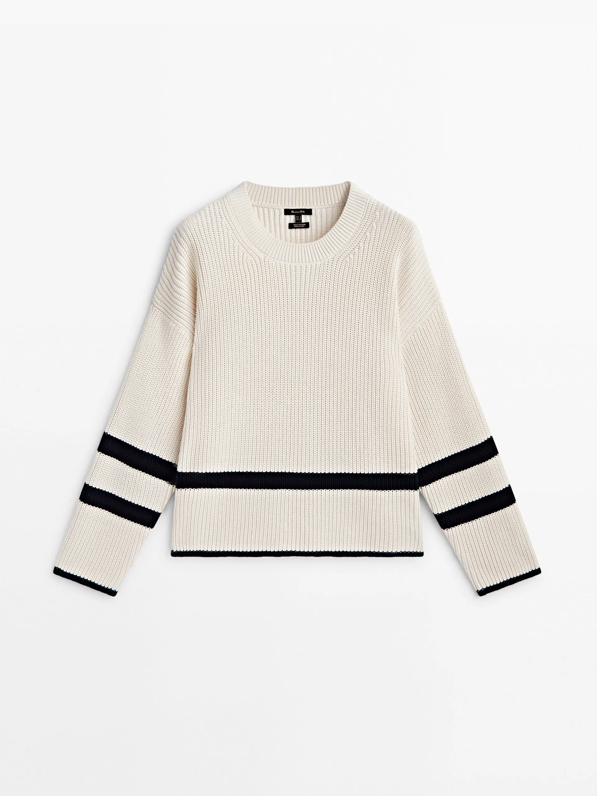 Purl knit jumper with side buttons