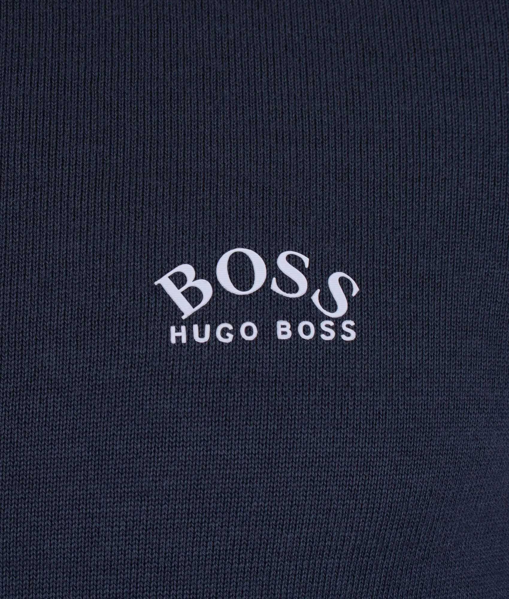 Quarter Zip-Neck Logo Knit Jumper