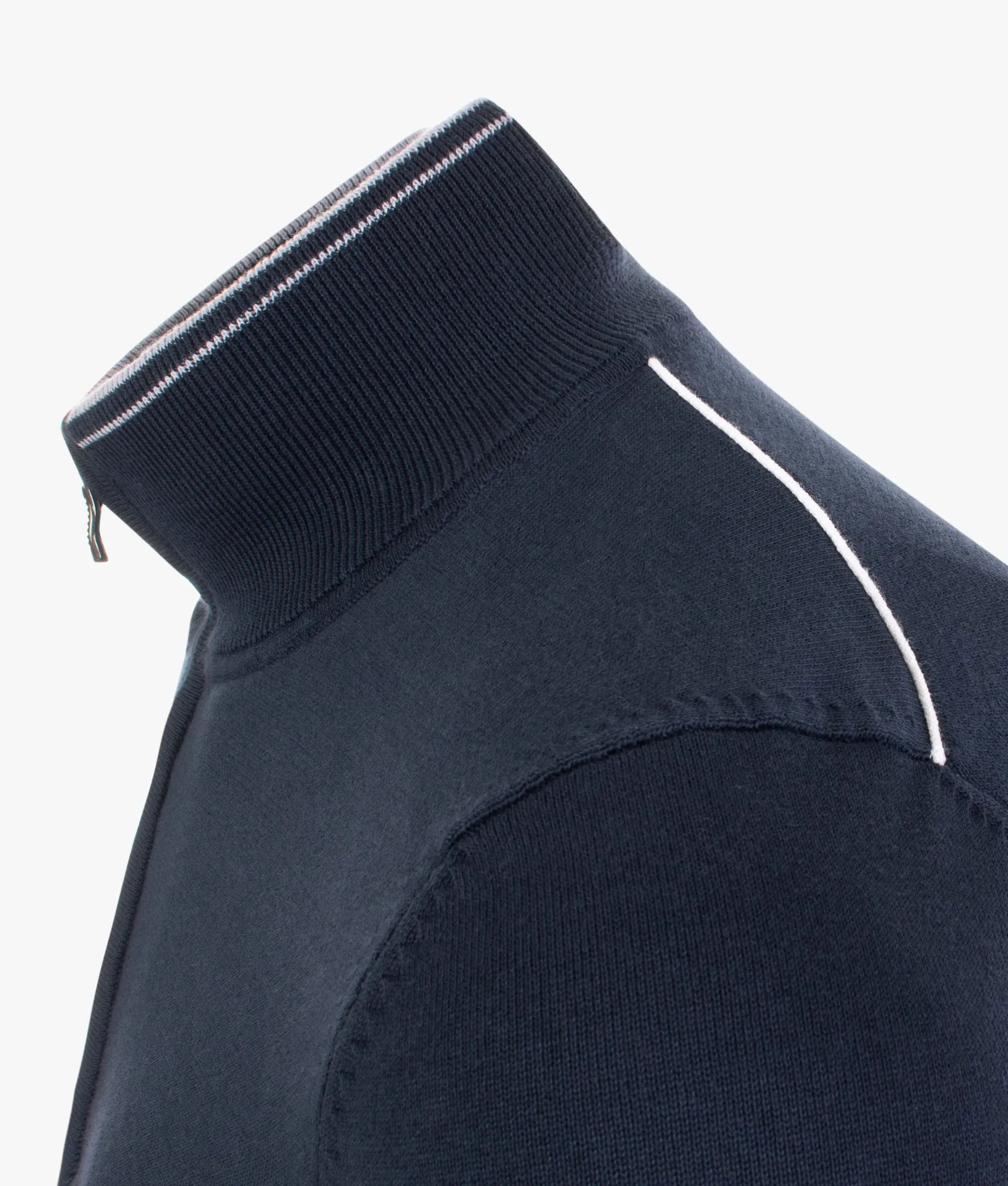 Quarter Zip-Neck Logo Knit Jumper