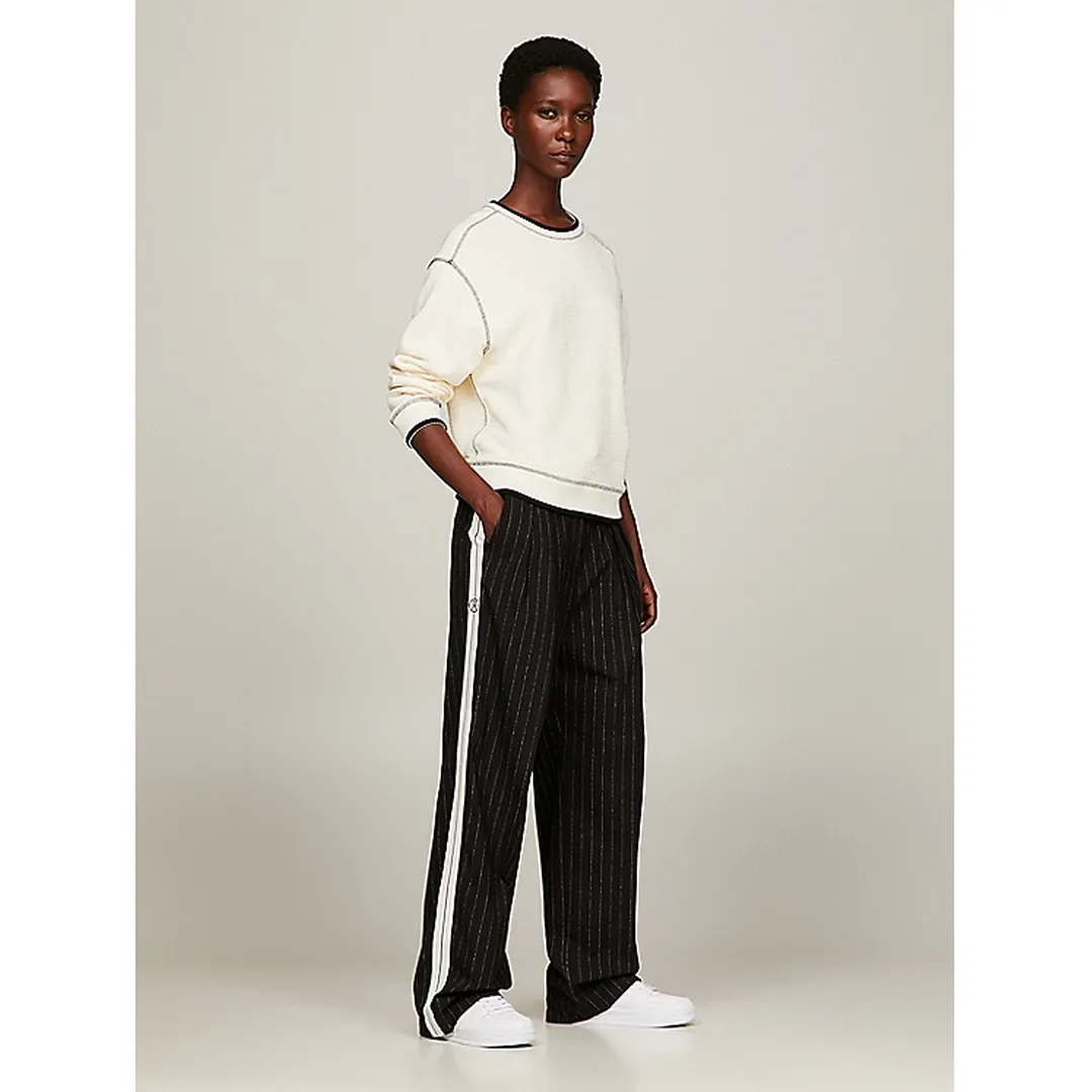 RELAXED STRAIGHT PINSTRIPE PANT