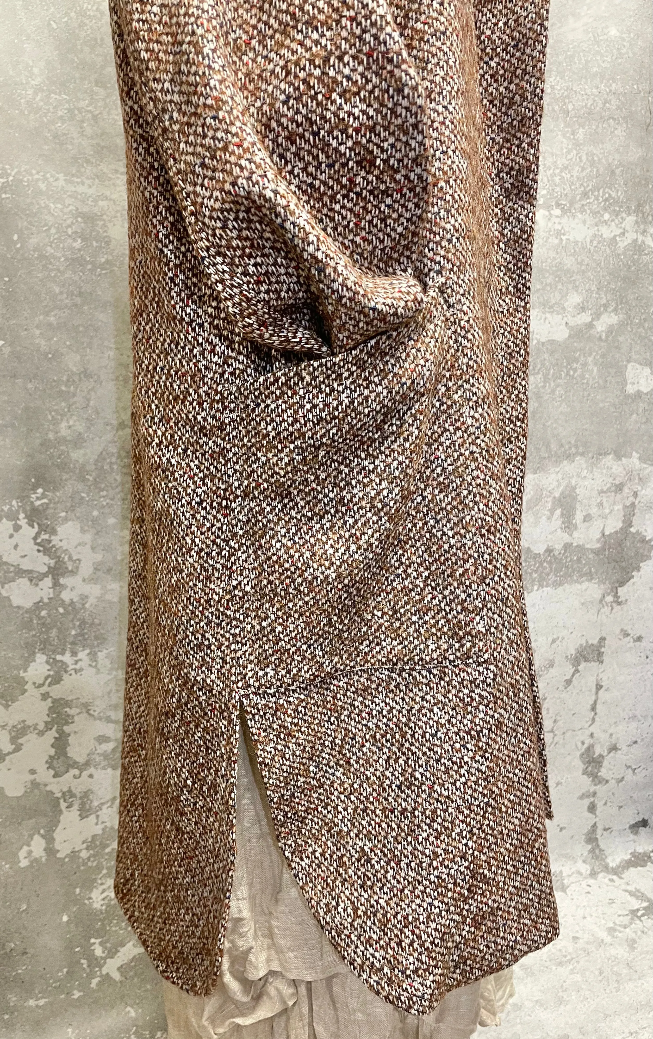 Rust and stone weave Bramble coat