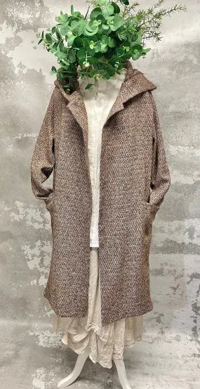 Rust and stone weave Bramble coat