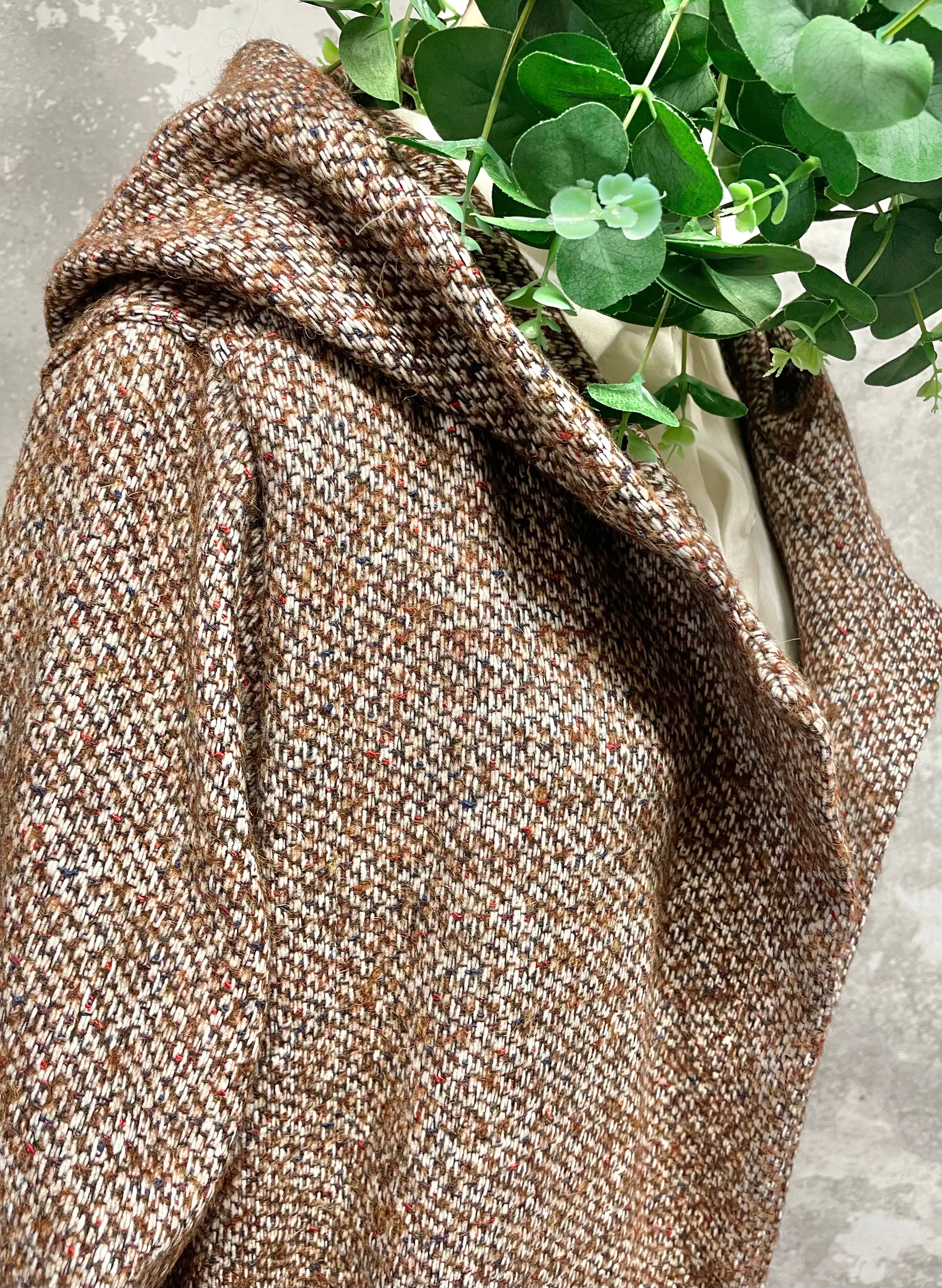 Rust and stone weave Bramble coat