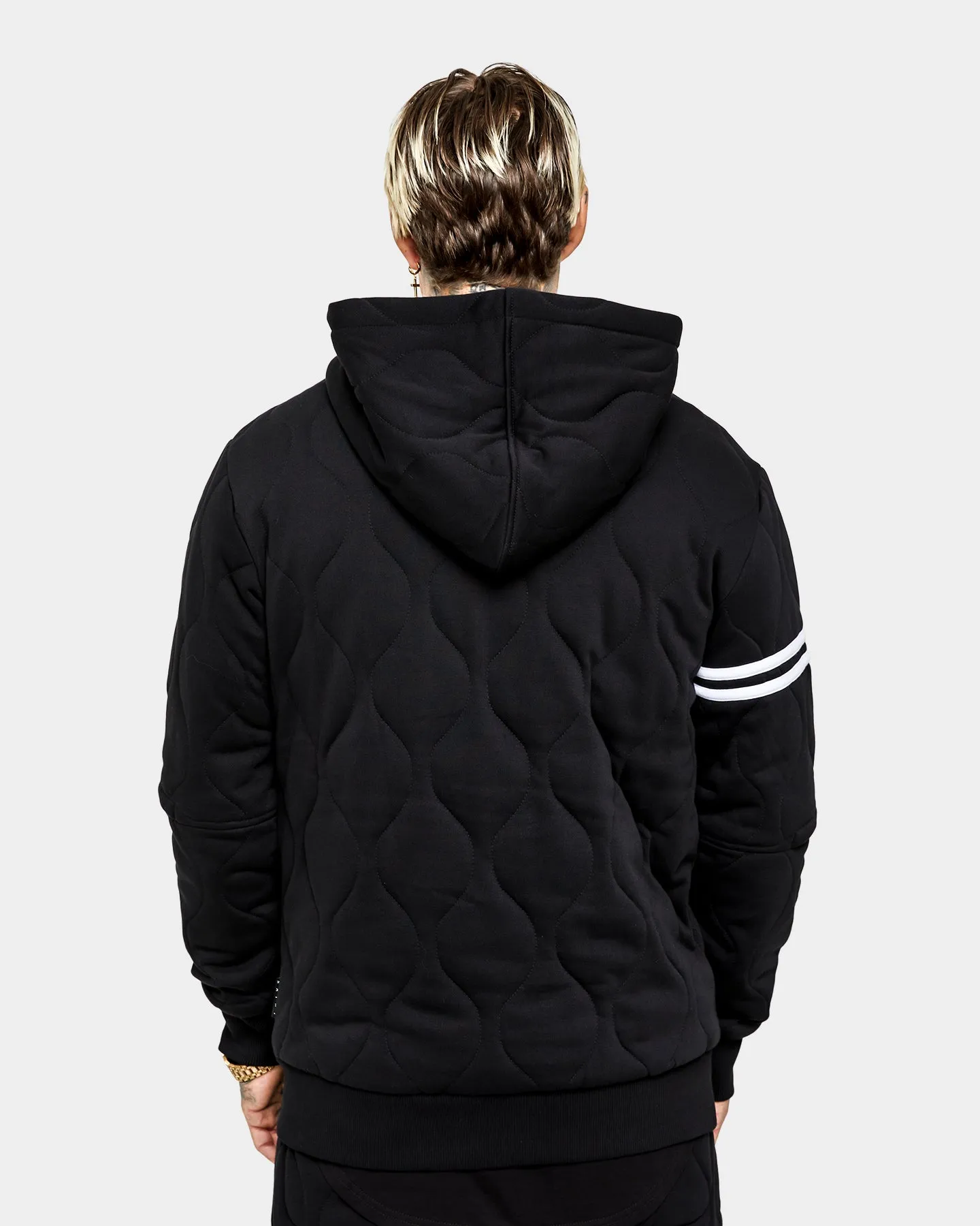 Saint Morta Lover Quilted Hoodie Black