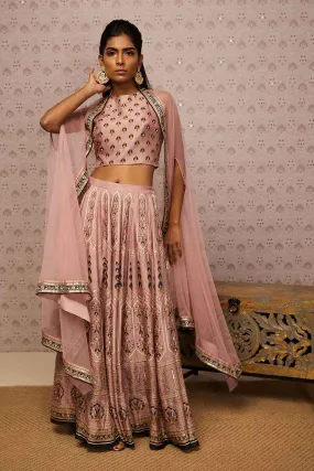 Sarouk Embroidered Lehenga With Dupatta