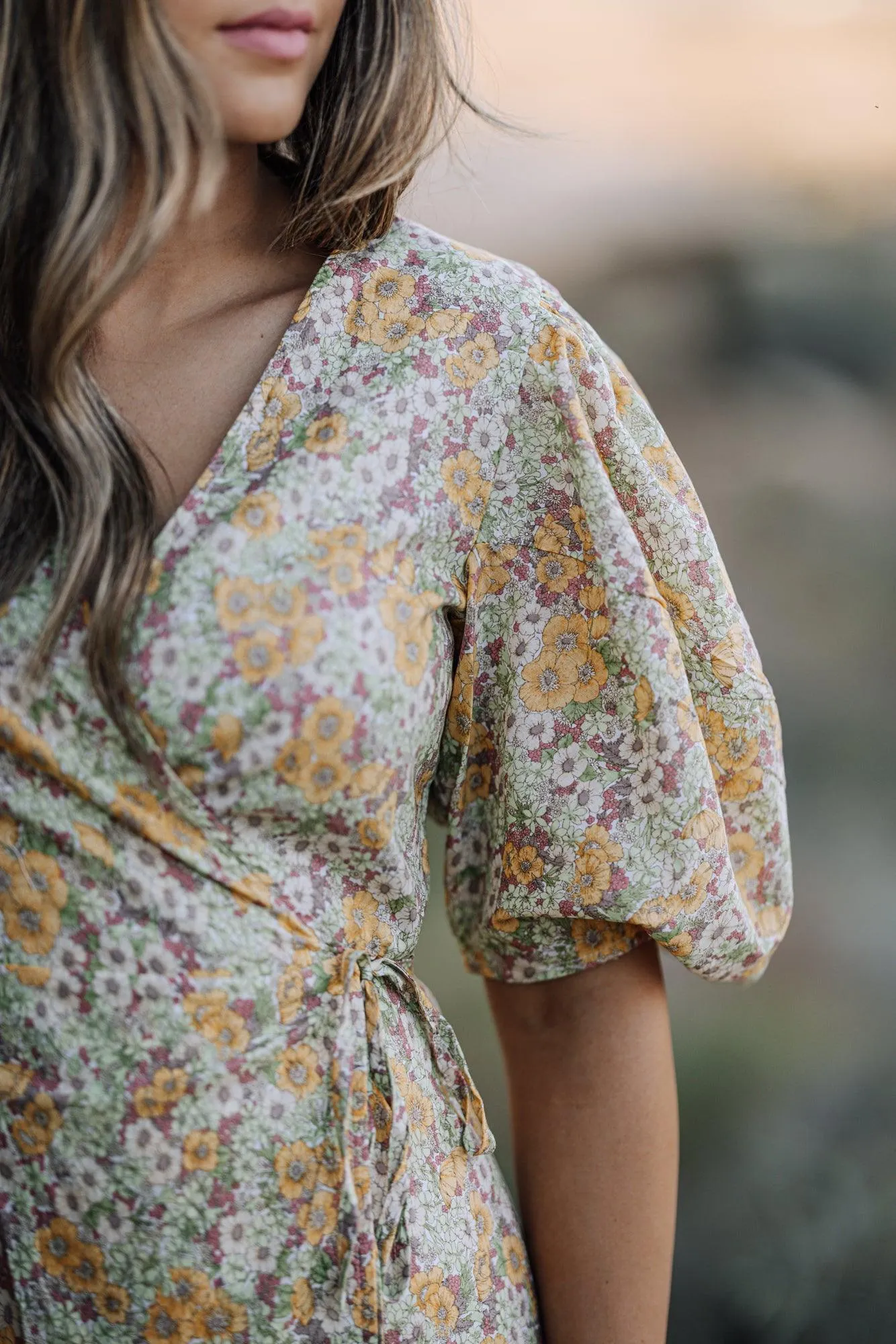 Seranie Wrap Midi Dress