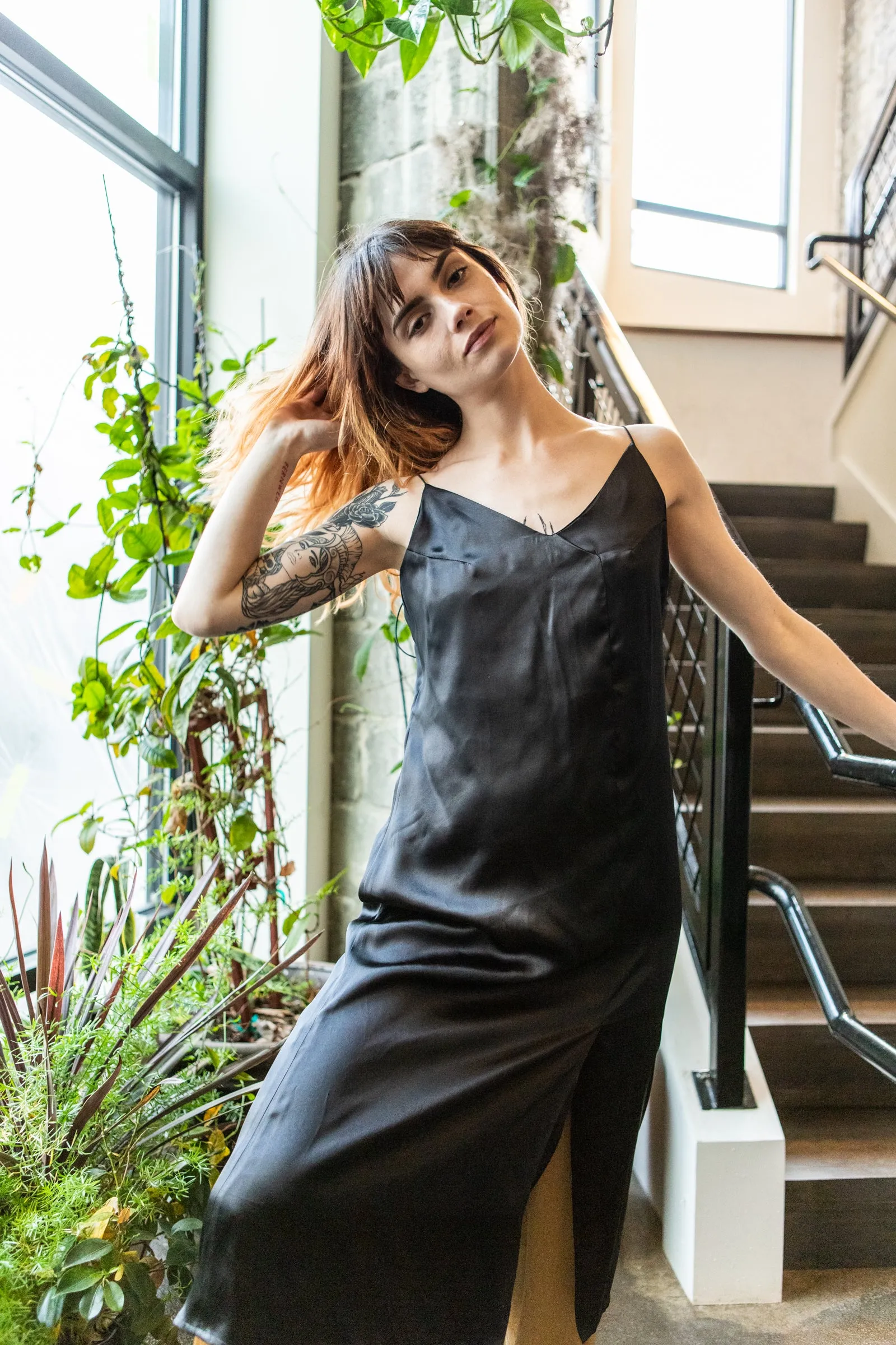 Silk lingerie dress