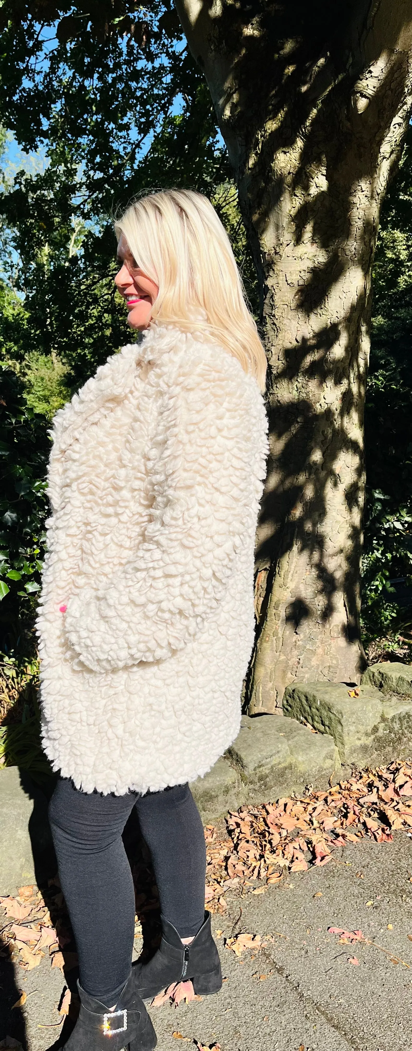 Snowdrop Shaggy Coat - Natural