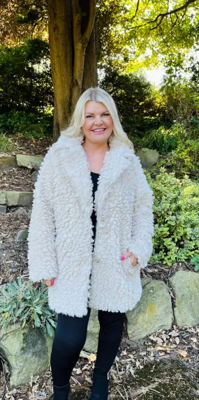 Snowdrop Shaggy Coat - Natural