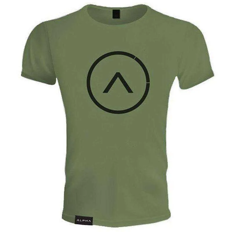 Sports Fitness Fashion Letter Printing Men's Short Sleeve T-shirt