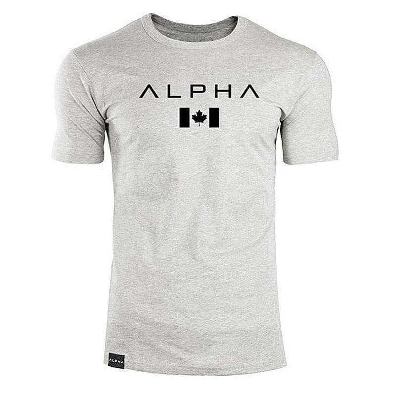 Sports Fitness Fashion Letter Printing Men's Short Sleeve T-shirt