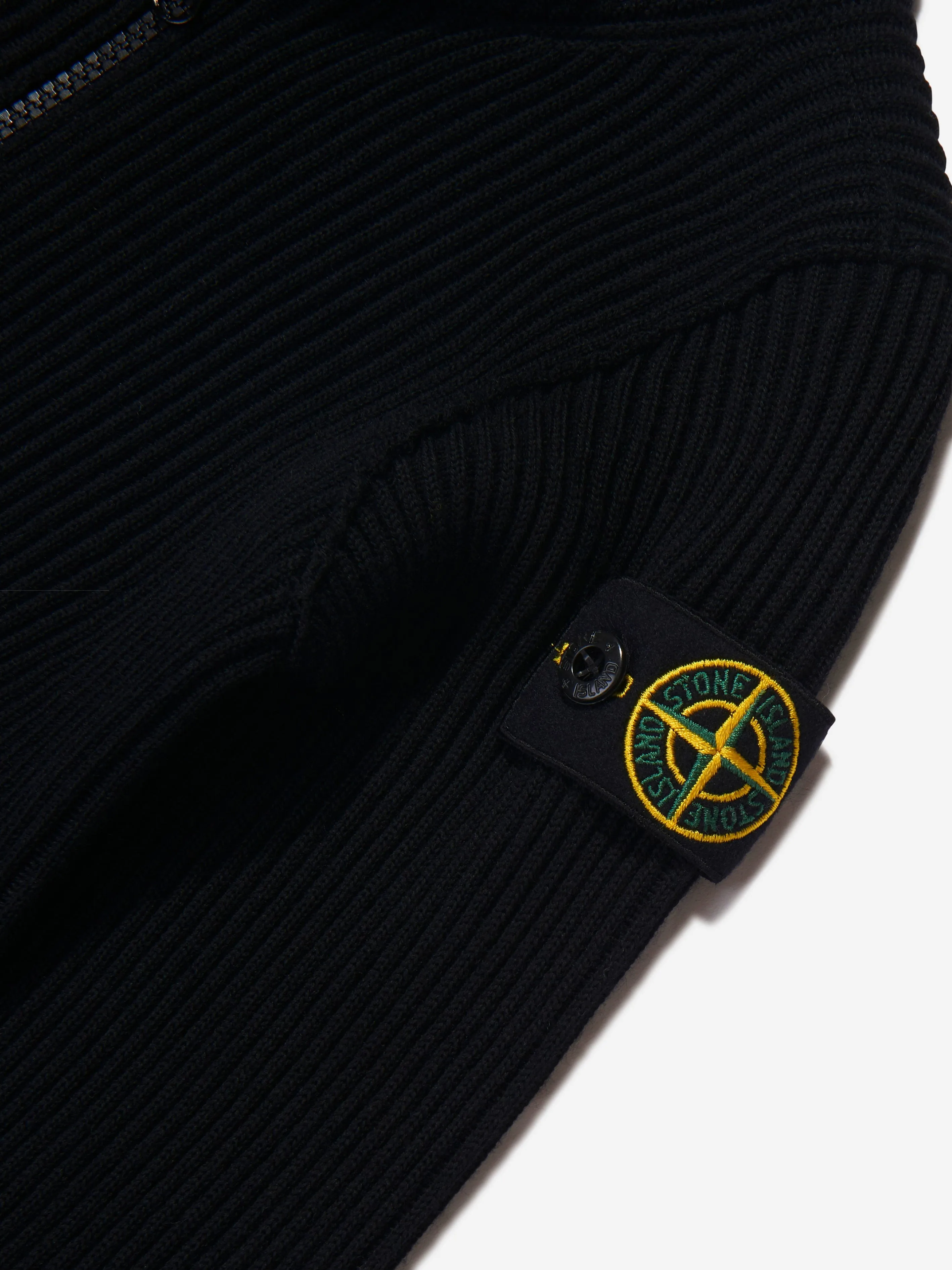 Stone Island Boys Zip Up Knitted Jumper