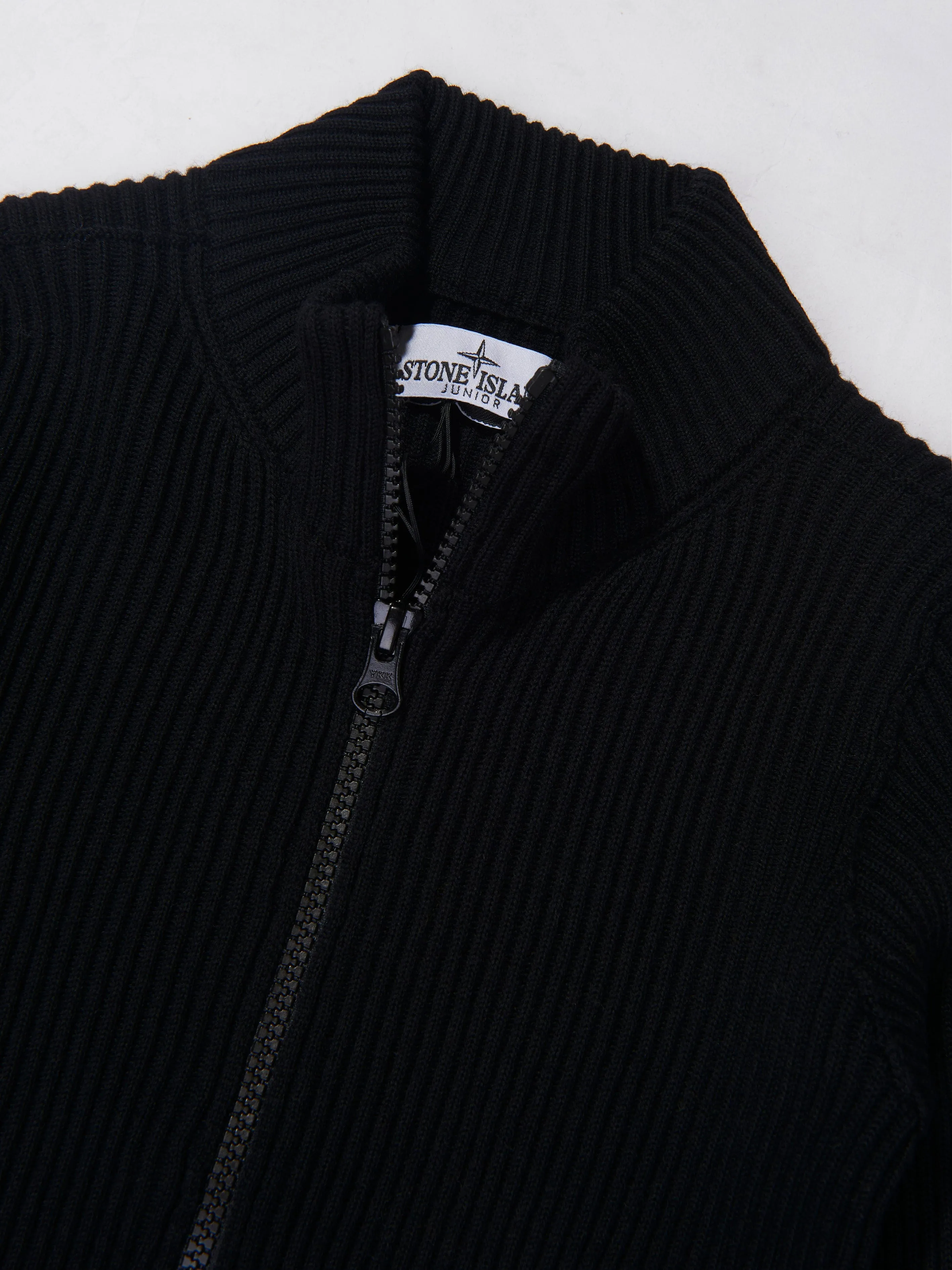 Stone Island Boys Zip Up Knitted Jumper