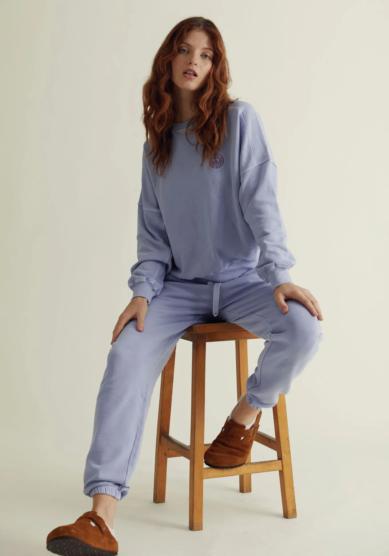 SURF Back Print Organic Cotton Sweatshirt - Lavender