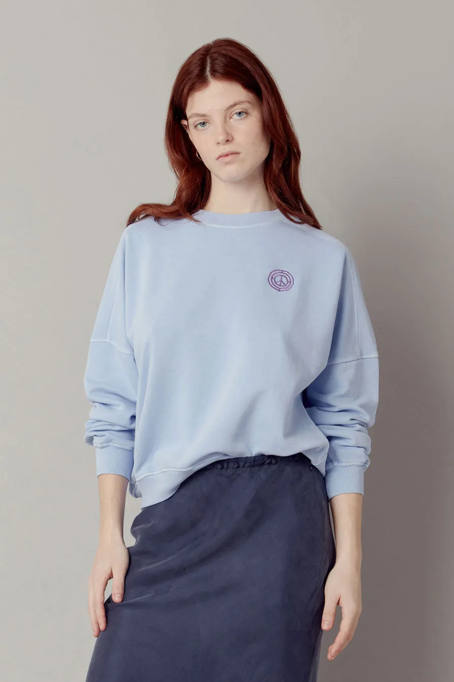 SURF Back Print Organic Cotton Sweatshirt - Lavender