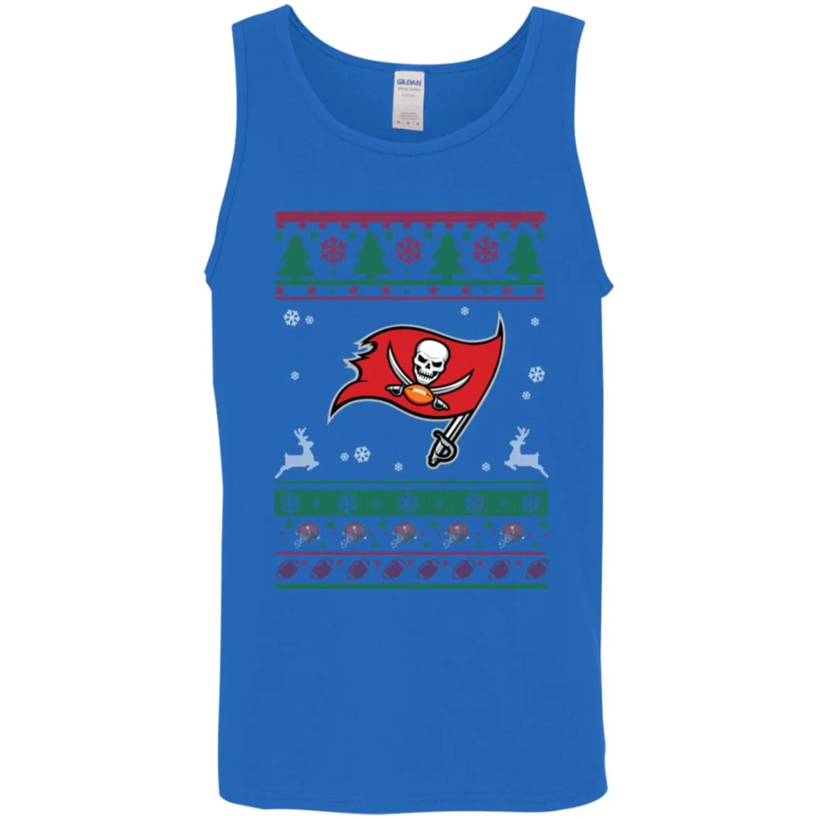 Tampa Bay Buccaneers Logo Football Teams Ugly Christmas Sweater Men Tank Top