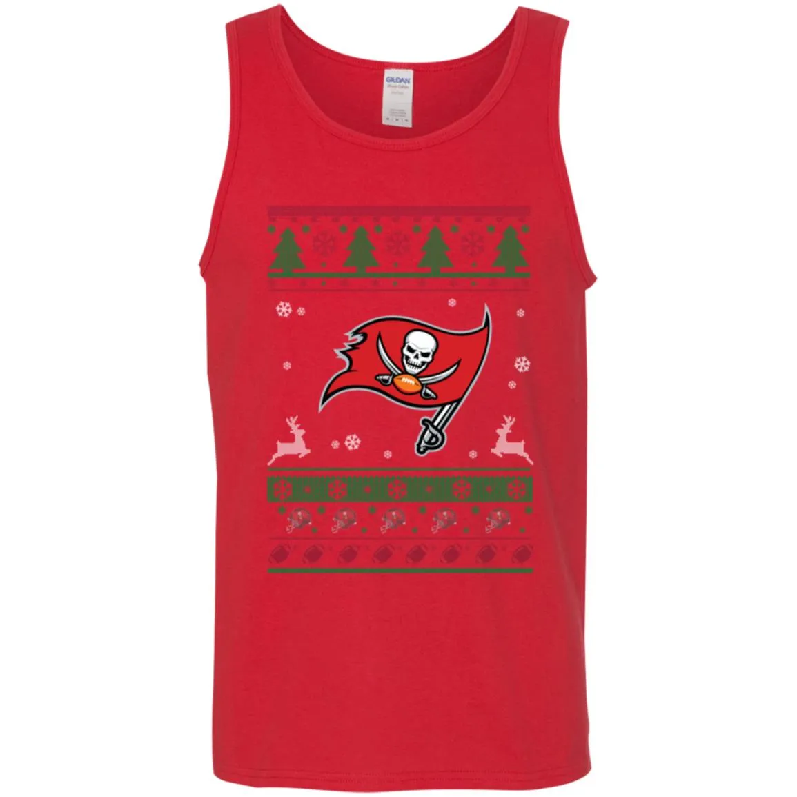 Tampa Bay Buccaneers Logo Football Teams Ugly Christmas Sweater Men Tank Top